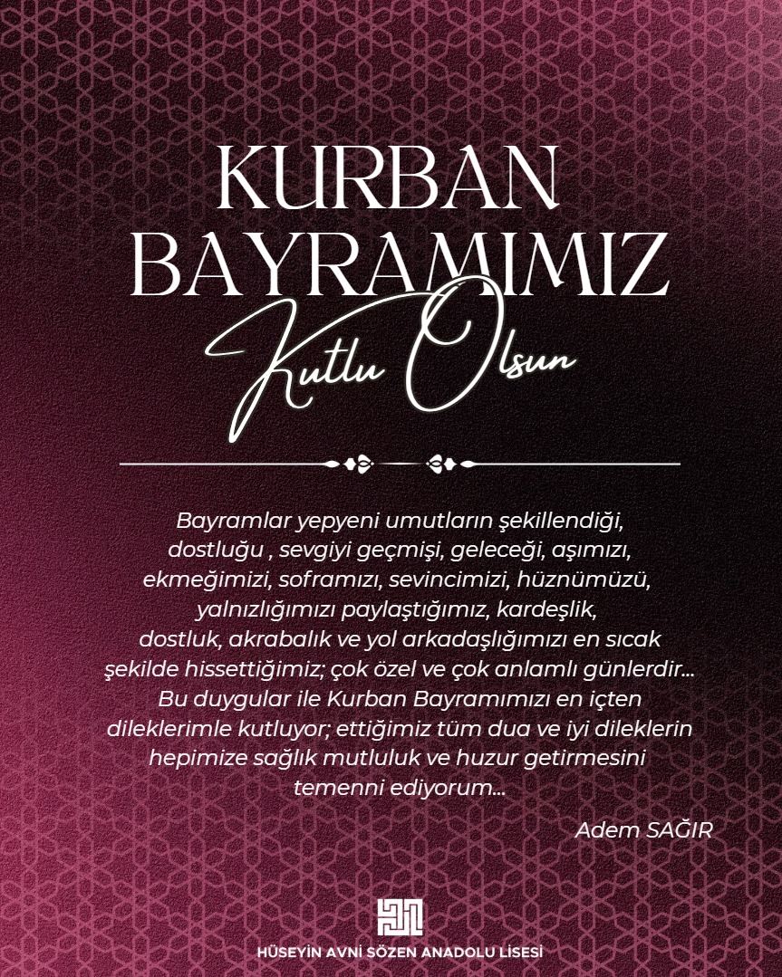 Hüseyin Avni Sözen Anadolu Lisesi tweet media