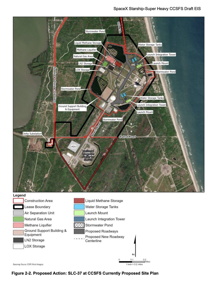 Two launch towers and possibly two catch towers for SpaceX Starship at SLC37.

Wow!😮