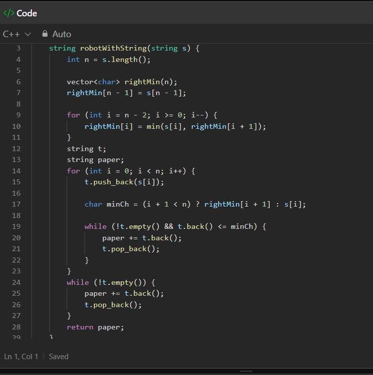 TilluCoder's tweet image. ✅POTD - Using a Robot to Print the Lexicographically Smallest String
Asked by - Amazon
#LeetCode #Coding #dsa #buildinpublic
