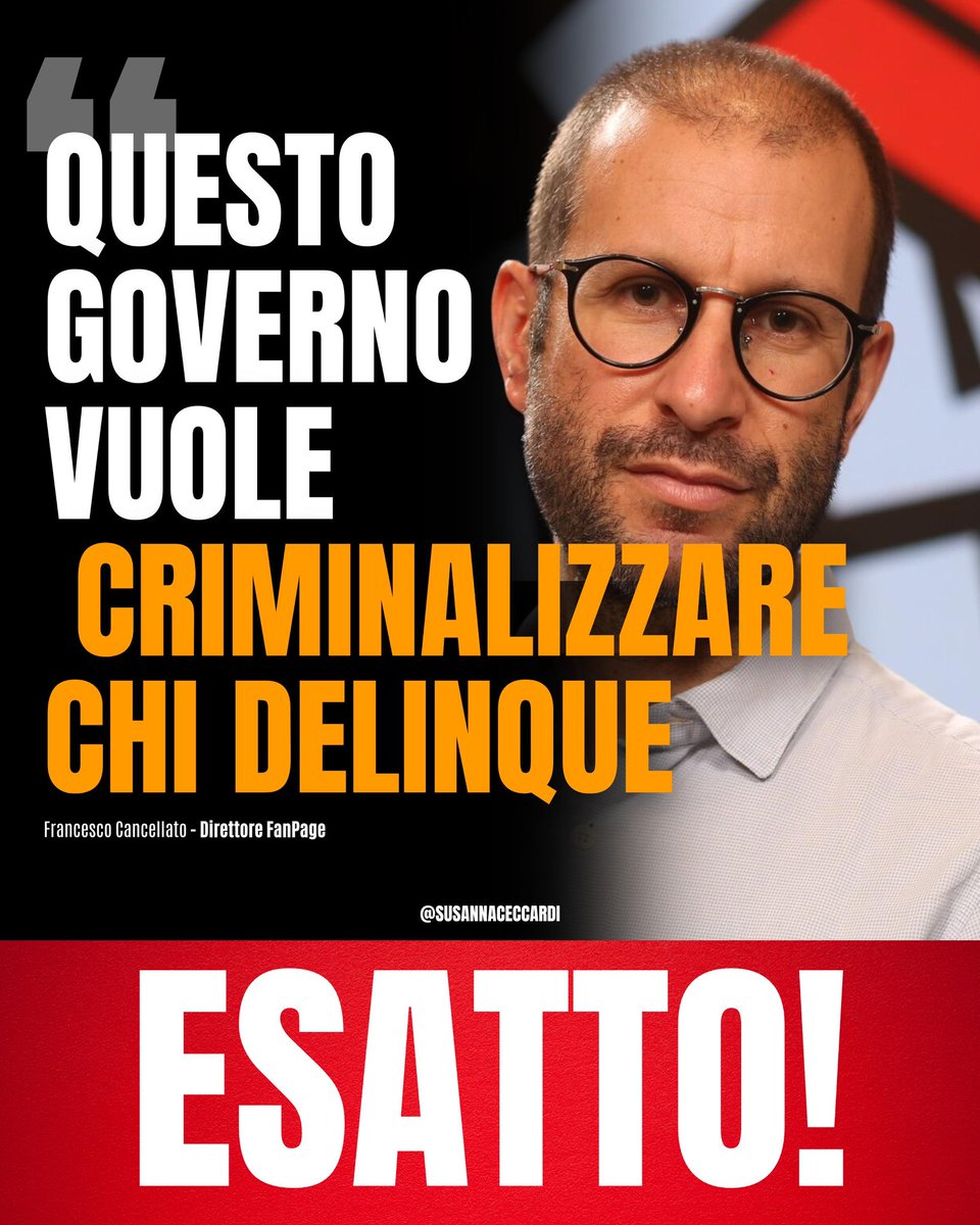 Criminalizzare chi delinque? Esatto! È proprio quello che deve fare un governo serio per riportare ordine e restituire sicurezza ai cittadini. Avanti così!