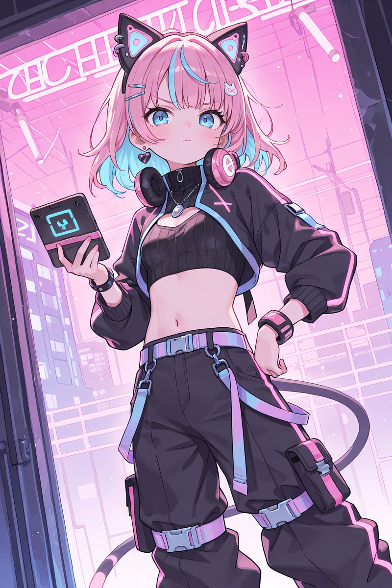 サイバーパンクなハッカーみとちゃん
#AIイラスト #結城みと