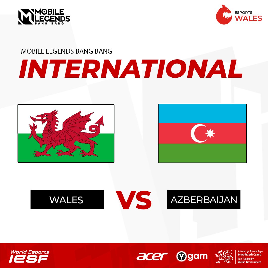 EsportsWales's tweet image. It’s the final showdown! 🔥

Azerbaijan 🆚 Wales
📅 6th June 2025
🕘 20:00 BST (21:00 CEST)
🎥 Live on IESF channels

One last game, #TeamWales — let’s end this in style and show the world what we’re made of! 🐉⚡
#WALvsAZE #MobileLegends