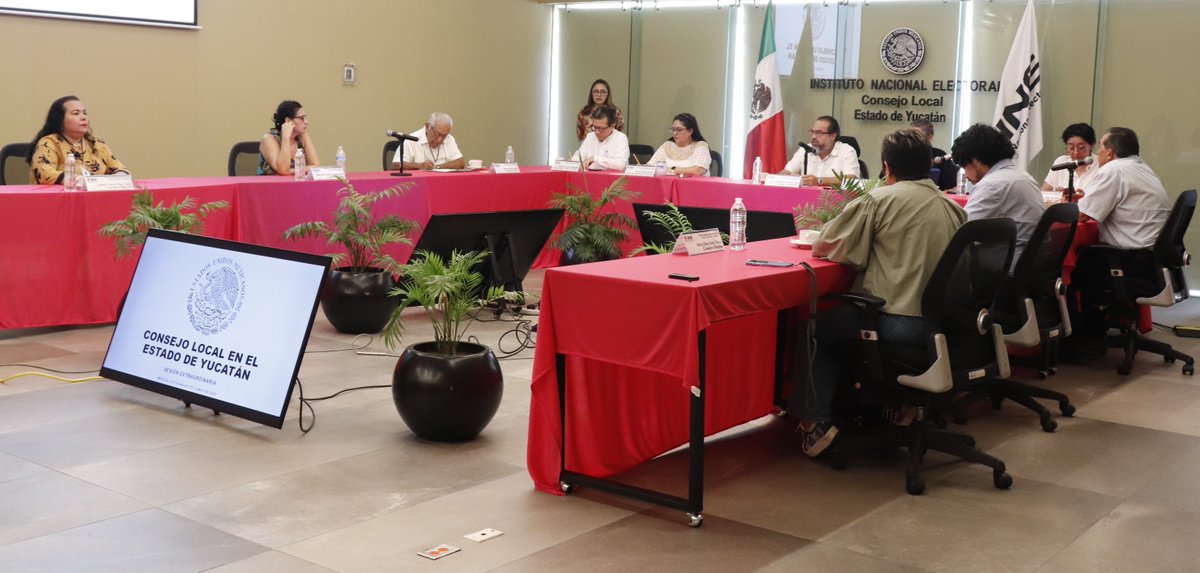 INEYucatan's tweet photo. 👉El #ConsejoLocal del #INE en #Yucatán reanudó su sesión permanente para dar seguimiento al desarrollo de los cómputos distritales correspondientes a la elección de diversos cargos del Poder Judicial de la Federación ⚖️ . https://t.co/Aulm71EvZC