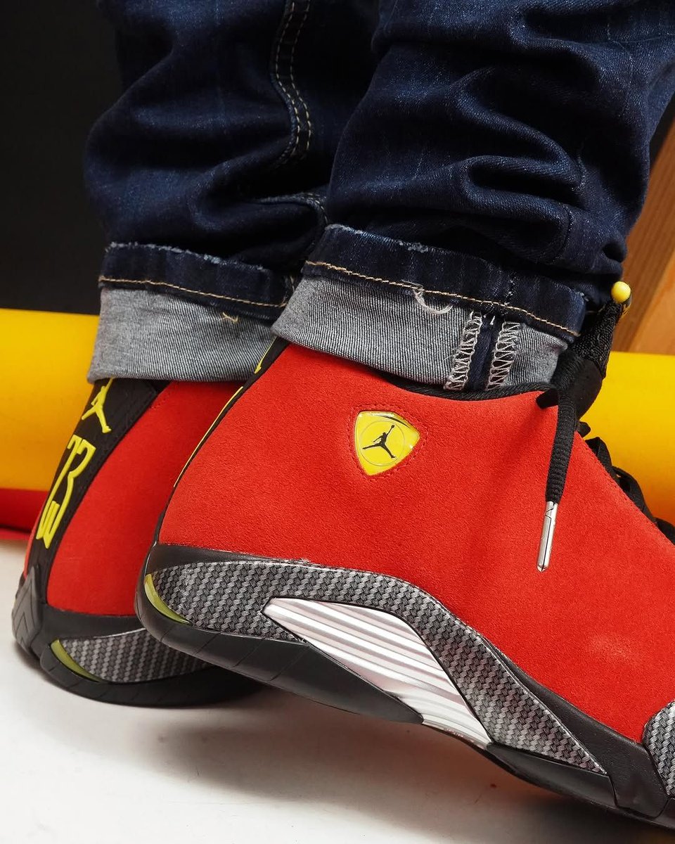JustFreshKicks's tweet photo. The Air Jordan 14 “Ferrari” is set to return on June 14th 🏎️💨 https://t.co/NeIksHXd17 https://t.co/8QKBKQzlte