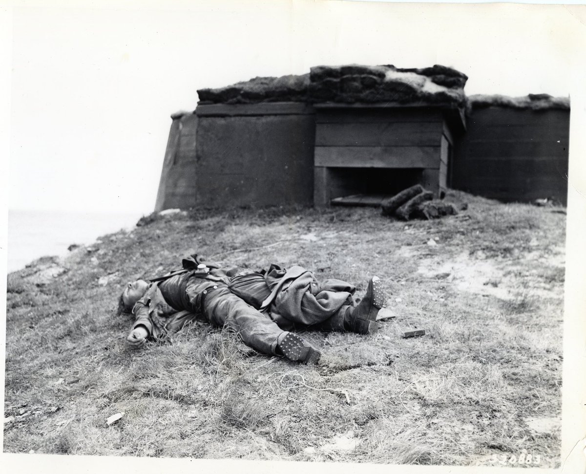 germanbunkers's tweet image. The aftermath- a German defender of Wn 104, Utah Beach, Les Dunes de Madeleine, Normandy.