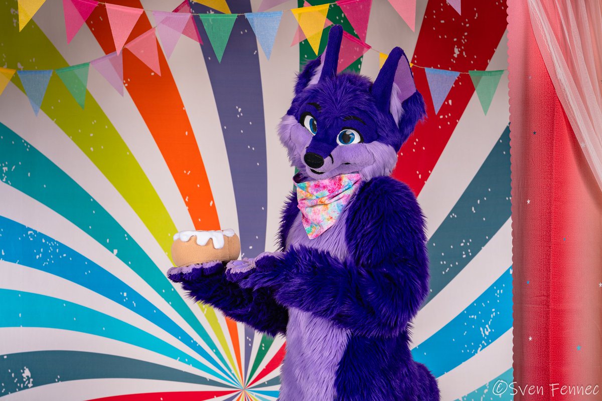 Happy National Donut Day! 🍩 

📷: <a href="/SvenFennec/">📸🦊 Sven Fennec 🍥</a>
#FursuitFriday #FCL2025