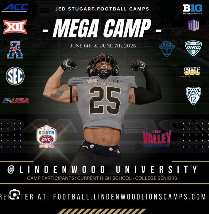 Today I will be attending the JED SUGART mega camp east to compete <a href="/rahwayfootball/">Rahway Football</a>