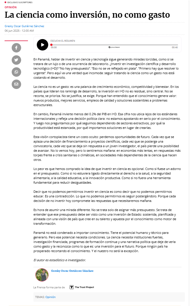 Senacyt Panamá tweet media