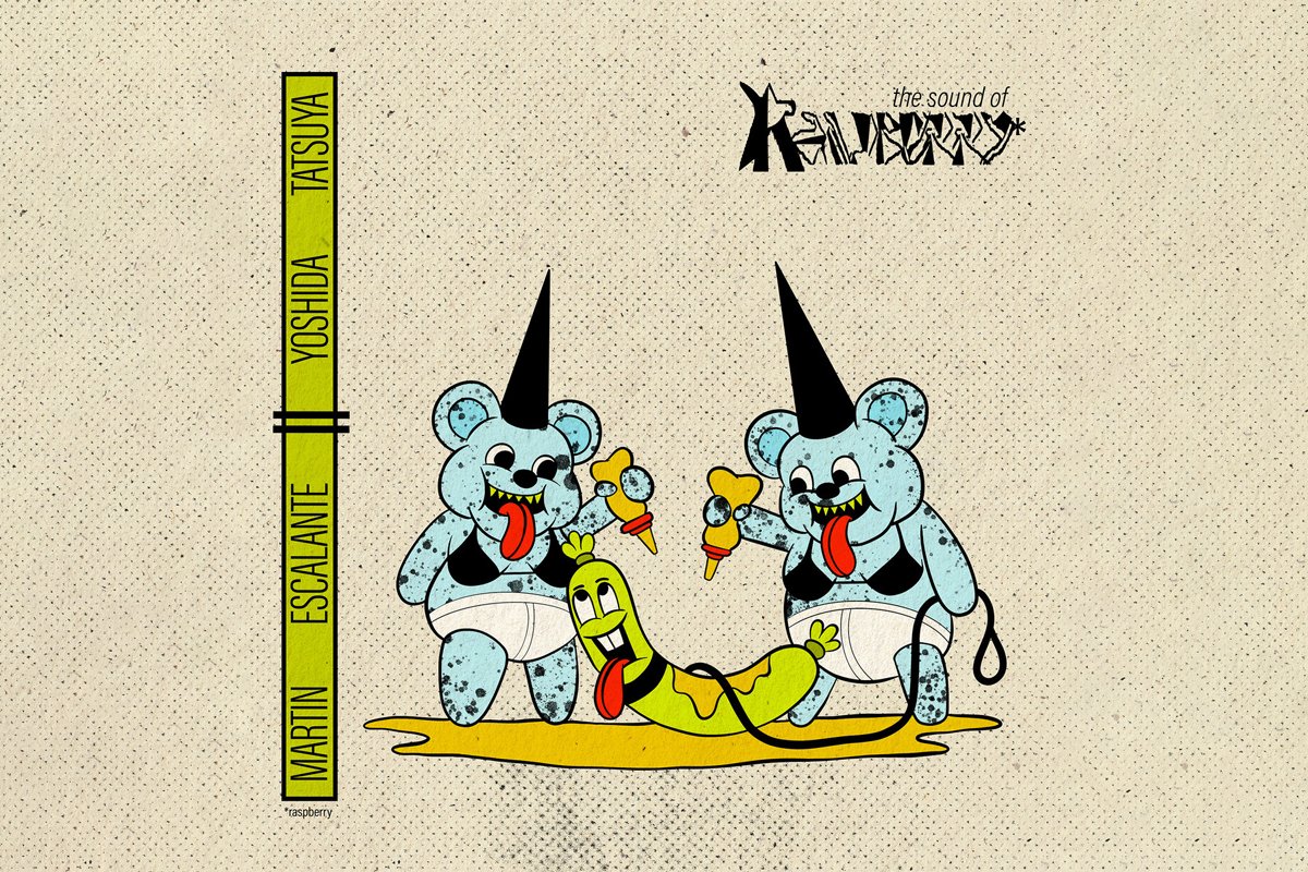 From conventional squawks to the sounds of rubber chickens and wrung necks, on percussion, electronics and a modified alto saxophone <a href="/magaibutsu/">吉田達也 Yoshida Tatsuya</a> and Martín Escalante deliver one of the rowdiest records of the year with The Sound of Raspberry.