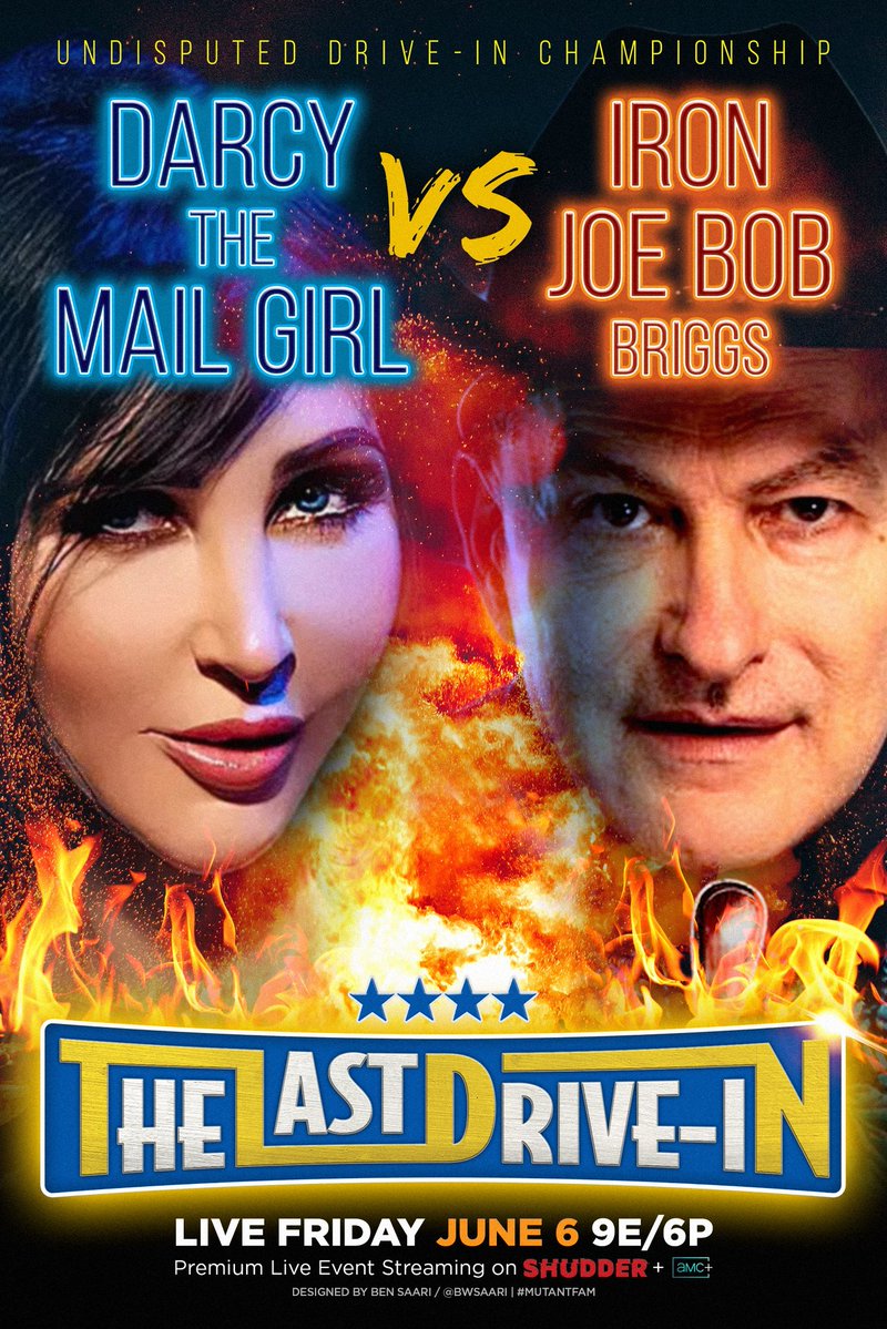 Ben Saari (@bwsaari) on Twitter photo What happens here becomes legendary… see you all tonight at #TheLastDriveIn! 🥳 <a href="/therealjoebob/">Joe Bob Briggs</a> <a href="/kinky_horror/">Diana “Darcy the Mail Girl” Prince 🤠💌</a> #MutantFam What happens here becomes legendary… see you all tonight at #TheLastDriveIn! 🥳 <a href="/therealjoebob/">Joe Bob Briggs</a> <a href="/kinky_horror/">Diana “Darcy the Mail Girl” Prince 🤠💌</a> #MutantFam