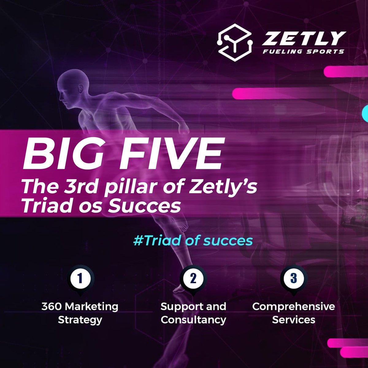 🦁 BIG FIVE – the 3rd pillar of Zetly’s Trio of Success!

✅ Web3 Marketing
✅ Web3 Education
🔓 Now: BIG FIVE – your Web3 strategy!
🎯 Digital transformation
💰 New revenue streams
🤝 Stronger fan &amp; sponsor ties

Tech alone isn’t enough. BIG FIVE makes it work.

#Zetly #BIGFIVE