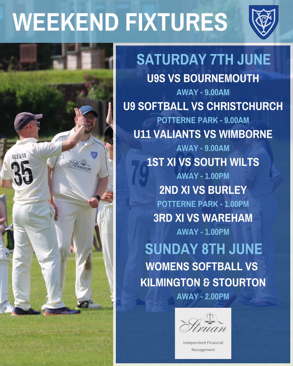 Coming up this weekend 🏏

#Cricket #Verwood #Dorset #Hampshire