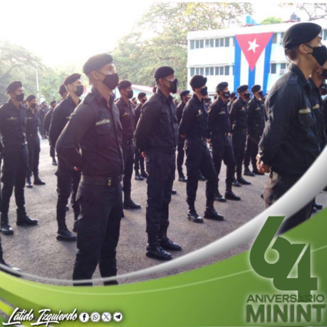 El Ministerio del Interior, en sus 64 años de historia, ha sido baluarte de la seguridad y la soberanía de Cuba. Su entrega, sacrificio y valentía son el escudo que protege nuestra paz.

👉 Desde <a href="/Latido_Izquierd/">Latido Izquierdo</a> reconocemos su legado y su heroísmo.

#ConLaFuerzaDelPueblo