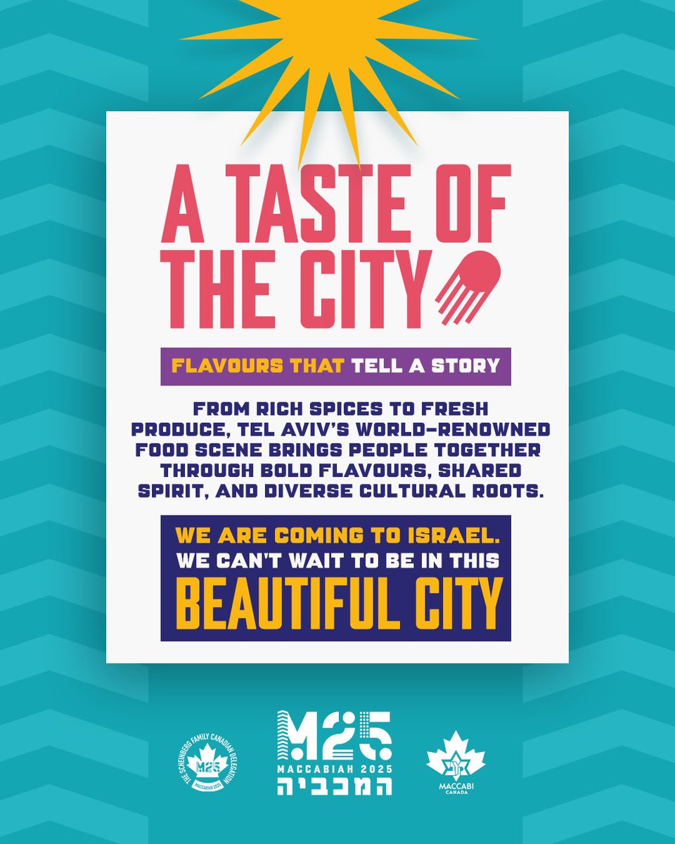 This week, we’re spotlighting the city that never sleeps… except on Shabbat.

From historic roots to iconic beaches and bold flavours. Tel Aviv is calling.

We’re coming soon for Maccabiah!
Shabbat Shalom 🇮🇱

#ShabbatShalom #TelAviv #MaccabiCanada #Maccabiah #MoreThanEver