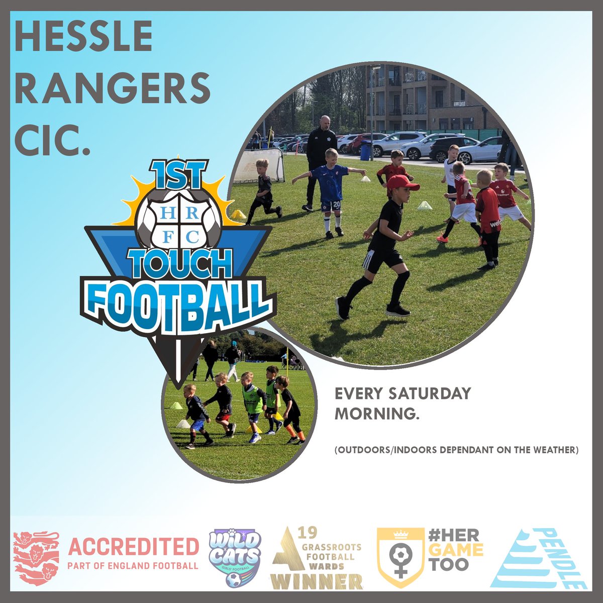 HessleRangers's tweet photo. #FirstTouchFootball at Hessle Rangers is on as usual this Saturday morning!
New players, both boys and girls aged 4-7, can just turn up! π©΅π€ #UTR
β° 10-11am - Ages 4-5
β° 11-12noon - Ages 6-7
π Bilsdon Park, Beverley Road, Hessle, HU13 9AS
π° Β£3 (1st session FREE) https://t.co/pjgB83mS4T