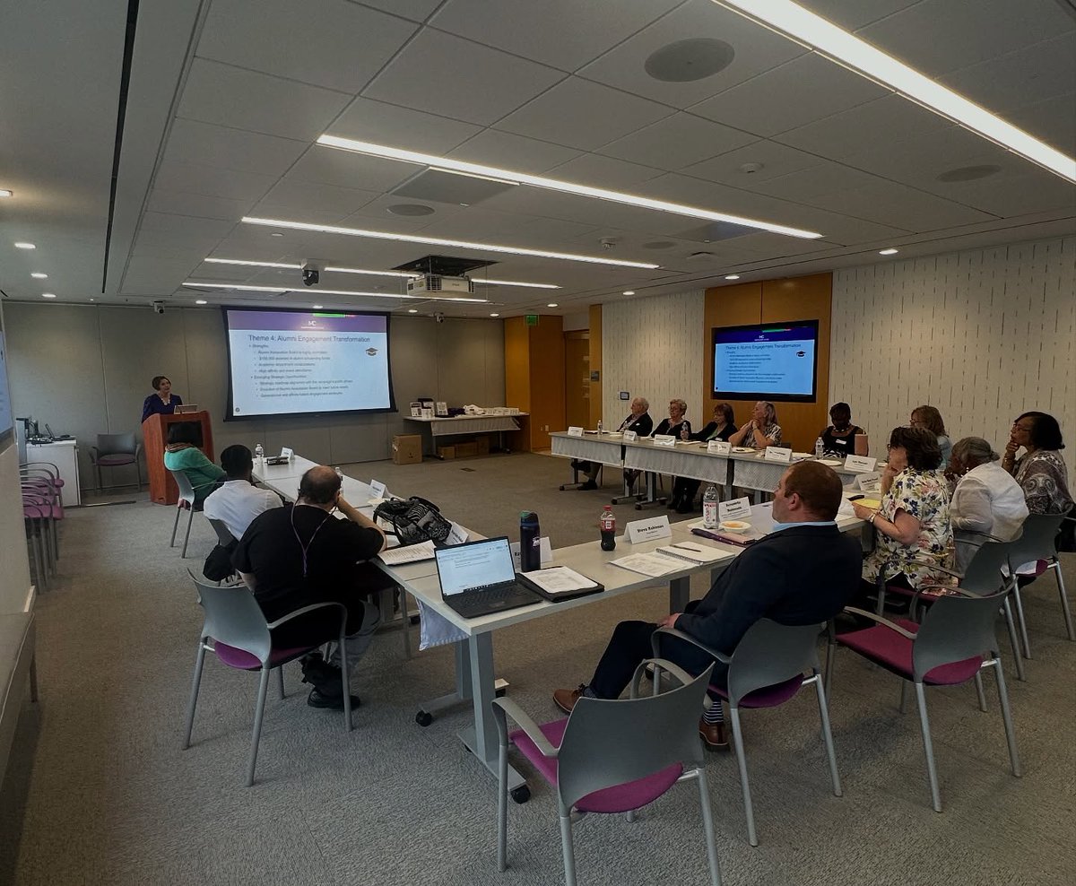 MCAlumniAssoc's tweet image. That’s a wrap on the FY25 Alumni Board of Governors calendar year! Last night, 20 Board members and guests met at the @montgomerycoll Central Services building to approve the FY26 budget, confirm Board members, and more. We&apos;re excited for the future of alumni engagement at MC!