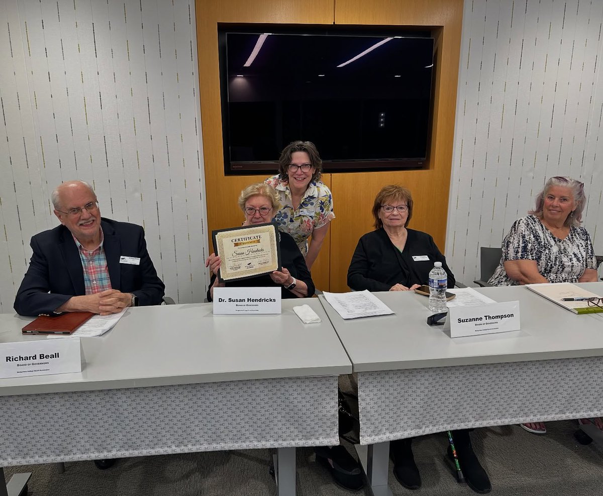 MCAlumniAssoc's tweet image. That’s a wrap on the FY25 Alumni Board of Governors calendar year! Last night, 20 Board members and guests met at the @montgomerycoll Central Services building to approve the FY26 budget, confirm Board members, and more. We&apos;re excited for the future of alumni engagement at MC!