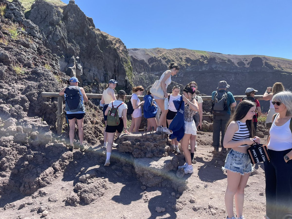 A climb up Mt Vesuvius tested our fitness but was well worth it when we reached the top. #teambeath