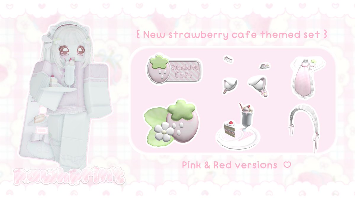 mewnesss's tweet image. little bit of a lazy showcase but the items are out now! ♡
really happy with how these items turned out ₍ᐢ.,.ᐢ₎
shop pawhprint
· · · ———— ୨୧ ———— · · · #robloxugc #robloxart #robloxdesign #robloxdev #robloxshowcase #robloxdesigner #ugcconcept