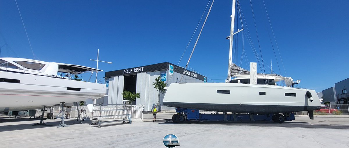 multihullmgr's tweet image. The ITA 14.99 catamaran has been safely moved from the technical area of Canet-en-Roussillon’s port to the nearby MDCP shipyard for tailored preparation and maintenance work.

#ITA1499 #CatamaranLife #Multihull #CanetEnRoussillon  #multihull #itacatamarans