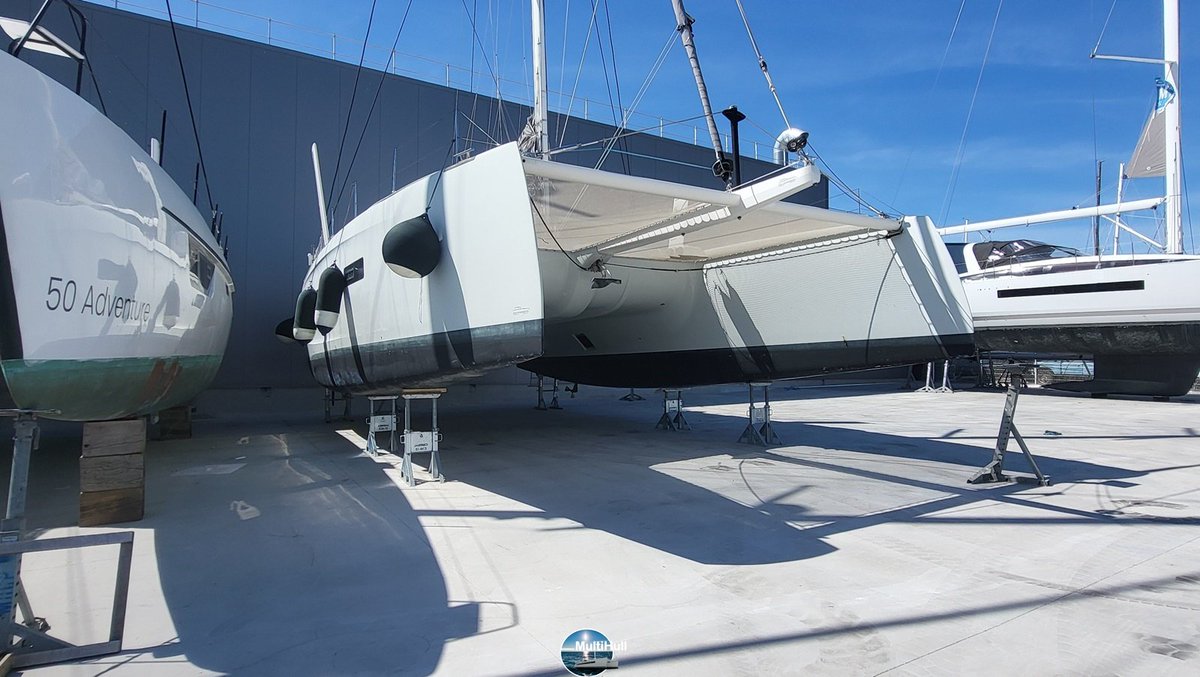 multihullmgr's tweet image. The ITA 14.99 catamaran has been safely moved from the technical area of Canet-en-Roussillon’s port to the nearby MDCP shipyard for tailored preparation and maintenance work.

#ITA1499 #CatamaranLife #Multihull #CanetEnRoussillon  #multihull #itacatamarans