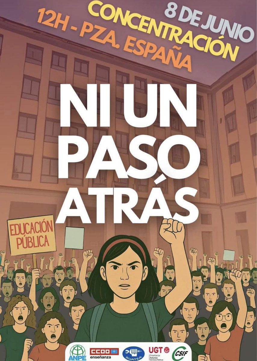¡Puxa Asturies! ✊
#huelgadocenteasturiana 
#niunpasoatrás
#huelgadocenteAsturias