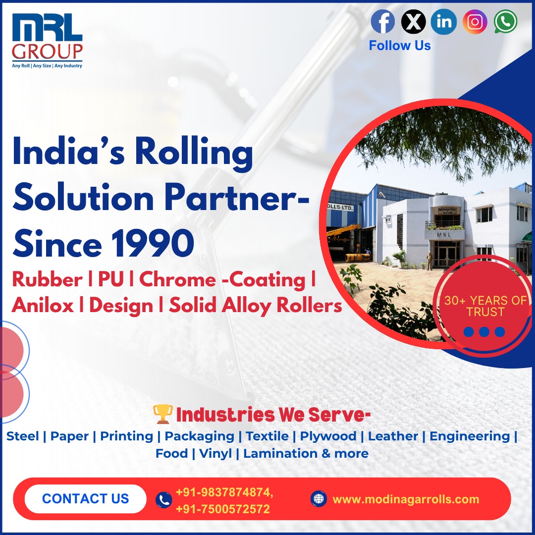 modinagarrolls's tweet image. 🔩 India’s Trusted Name in Precision Roll Manufacturing, with over 30 years of excellence.
📞 +91-9837874874, +91-7500572572
📧 info@modinagarrolls.com
🌐 modinagarrolls.com
#ModinagarRolls #EngineeringExcellence #RollManufacturing #PUCoatingRolls #AniloxRolls #HardChrome
