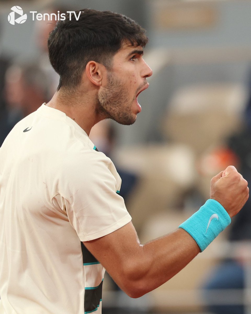 Tennis TV (@tennistv) on Twitter photo All level ๐
<a href="/carlosalcaraz/">Carlos Alcaraz</a> clinches the second set to level the semi-final against Musetti, 4-6 7-6
#RolandGarros All level ๐
<a href="/carlosalcaraz/">Carlos Alcaraz</a> clinches the second set to level the semi-final against Musetti, 4-6 7-6
#RolandGarros