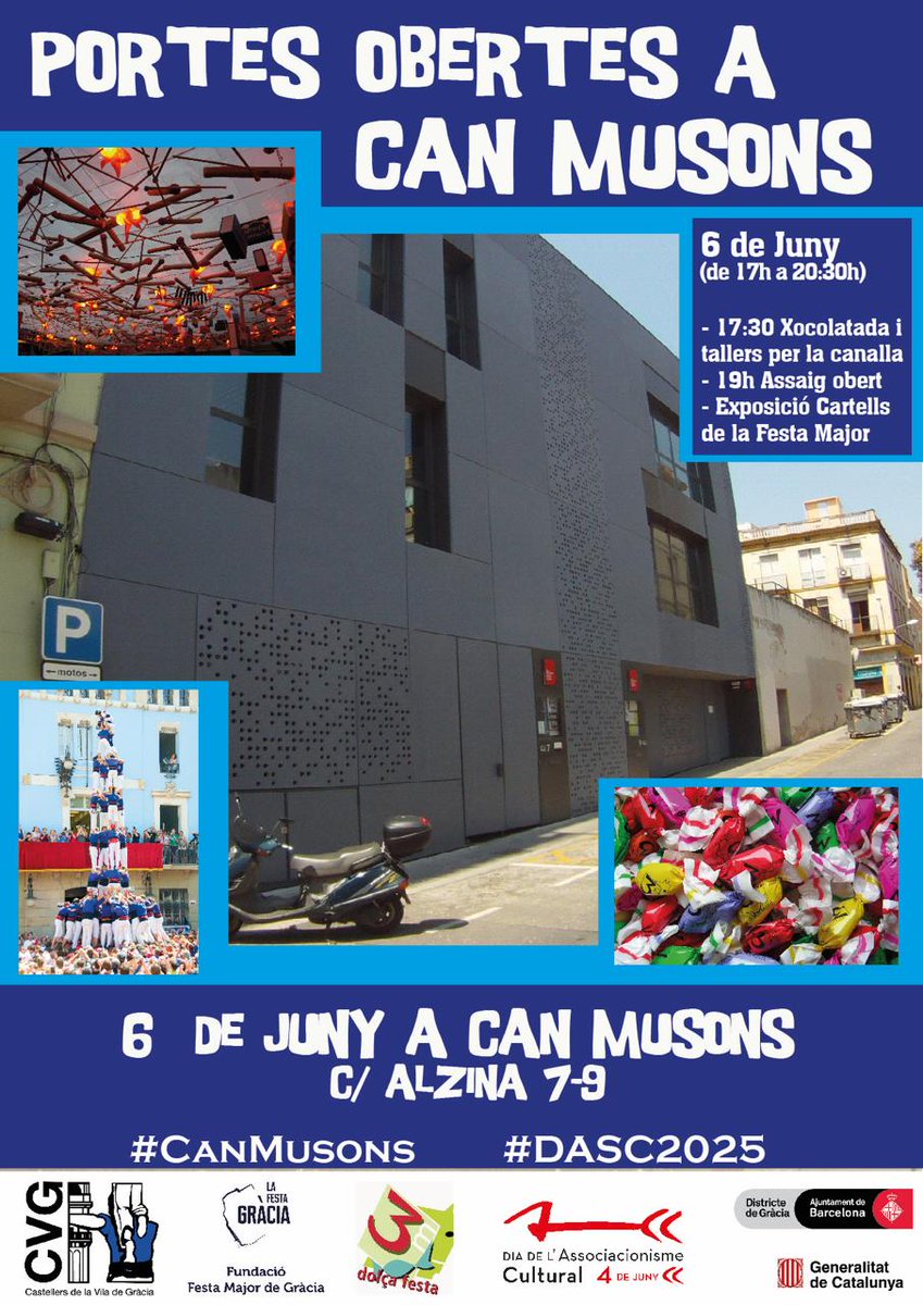 Sant Medir (@stmedir) on Twitter photo Avui celebrem el DASC a Can Musons. Us esperem!!!!#DASC2025 <a href="/cvg_cat/">Castellers de la Vila de Gràcia</a> Avui celebrem el DASC a Can Musons. Us esperem!!!!#DASC2025 <a href="/cvg_cat/">Castellers de la Vila de Gràcia</a>