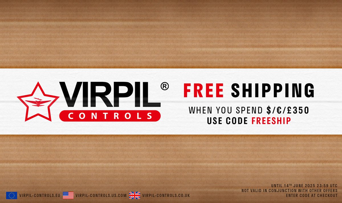 Who doesn't love FREESHIP?

By popular demand, get free shipping on the VIRPIL Controls webstores for orders over €/$/£350! 🚚📦

Use code 'FREESHIP' at checkout and select Free Shipping!

🇪🇺 | virpil-controls.eu
🇺🇸 | virpil-controls.us.com
🇬🇧 | virpil-controls.co.uk