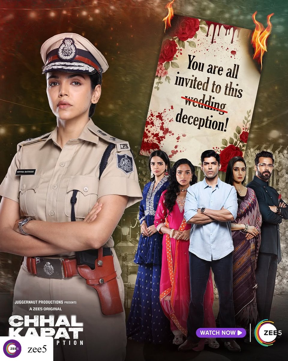 Juggernaut Productions (@juggernaut_in10) on Twitter photo Not your average wedding celebration๐
#ChhalKapatTheDeception streaming now, only on #ZEE5
#ChhalKapatTheDeceptionOnZEE5
<a href="/ShriyaP/">Shriya Pilgaonkar</a> #KamyaAhlawat <a href="/raginidwivedi24/">๐ Ragini Dwivedi ๐</a> #TuhinaDas #YahhveSharma <a href="/ApnAnuj/">Anuj Sachdeva</a> @smaransahu <a href="/PachauriPranay/">Pranay Pachauri</a> #KeshavLokwani <a href="/akahavaldar/">Mrunalini Havaldar</a> #AakaashBerry #AjayBhuyan Not your average wedding celebration๐
#ChhalKapatTheDeception streaming now, only on #ZEE5
#ChhalKapatTheDeceptionOnZEE5
<a href="/ShriyaP/">Shriya Pilgaonkar</a> #KamyaAhlawat <a href="/raginidwivedi24/">๐ Ragini Dwivedi ๐</a> #TuhinaDas #YahhveSharma <a href="/ApnAnuj/">Anuj Sachdeva</a> @smaransahu <a href="/PachauriPranay/">Pranay Pachauri</a> #KeshavLokwani <a href="/akahavaldar/">Mrunalini Havaldar</a> #AakaashBerry #AjayBhuyan