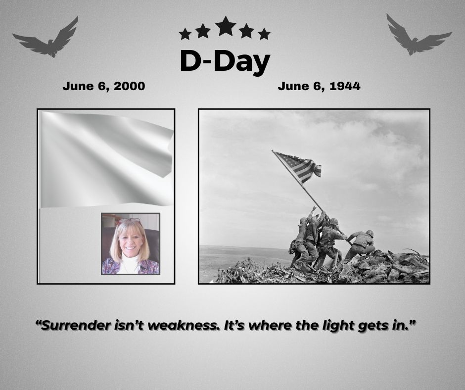 thedebbiegill's tweet image. 📷 25 Years Today — My Personal D-Day 📷
June 6, 2000 — the day I surrendered.
June 6, 1944 — the day when brave souls stormed the beaches to reclaim freedom.
It’s no coincidence.
On my own D-Day, I didn’t pick up a weapon. I laid one down.
The bottle. The blame. The shame.