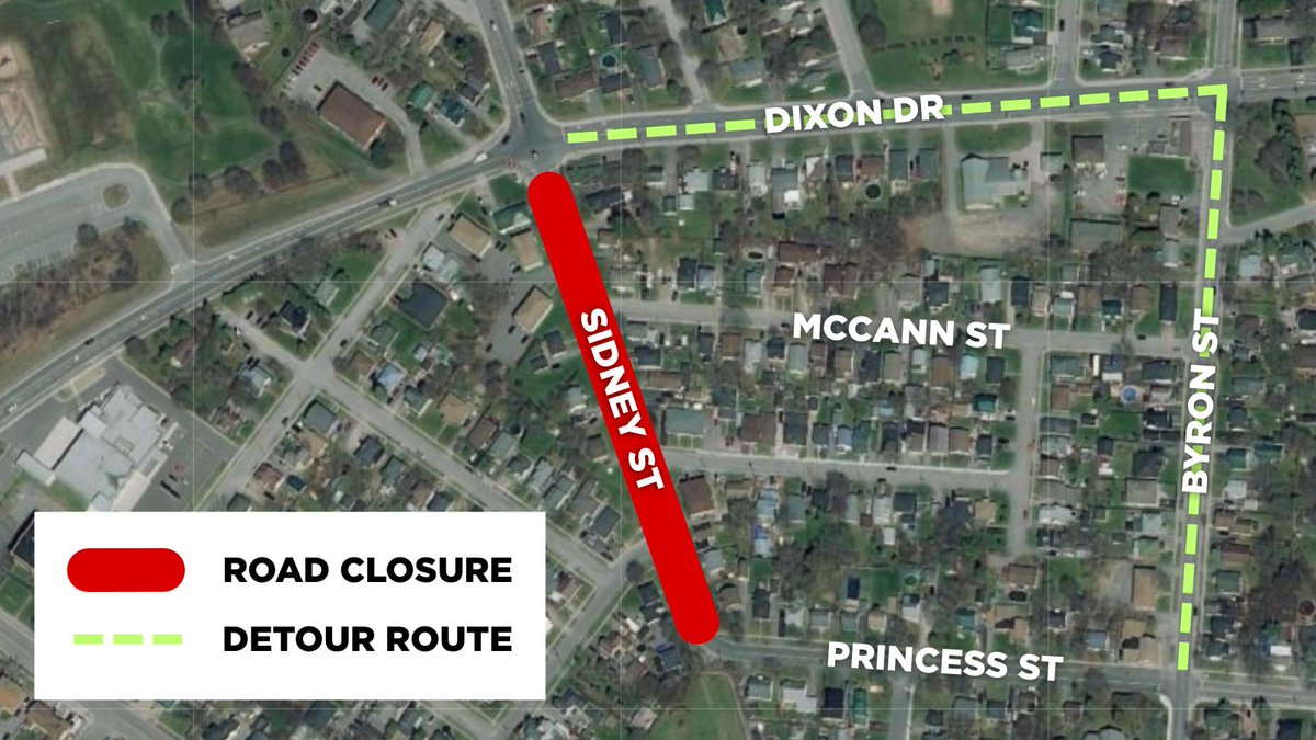 SIDNEY STREET CLOSURE - JUNE 9-27 ⛔

Sidney Street south of Dixon Drive will be closed to through traffic beginning June 9 for a watermain installation.

📍Where: Sidney Street from Dixon Drive to Princess Street
📅When: June 9 to June 27

🔗More info: quintewest.ca/blog/sidney-st…