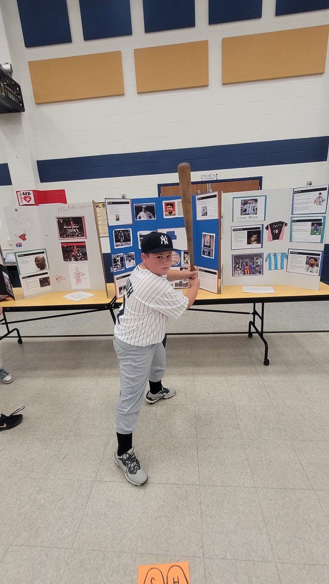 Wax museum at school, My son picked Babe Ruth