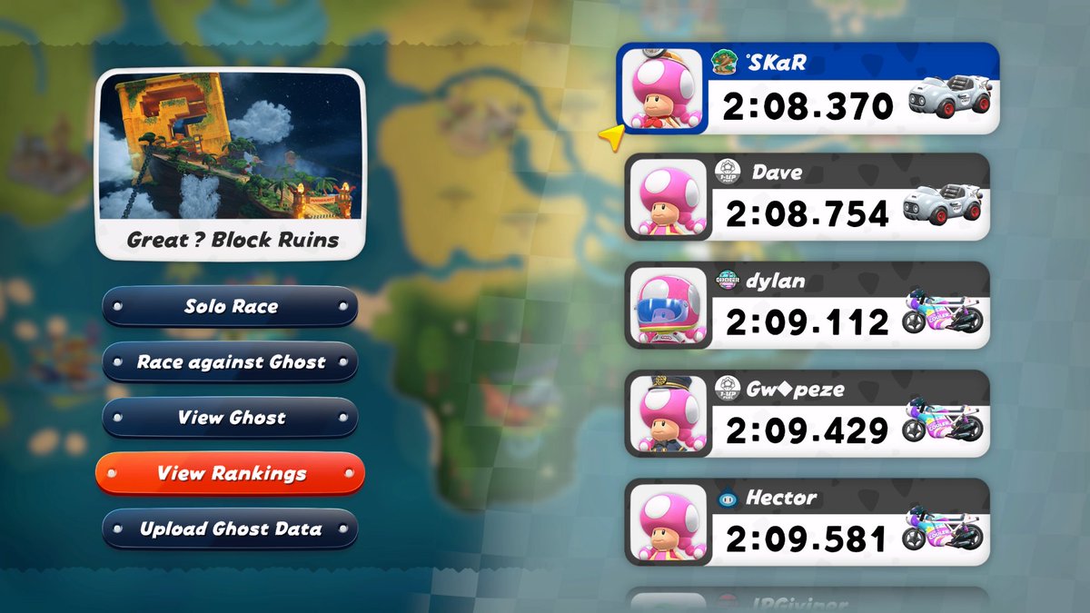 #MKWorldWR 4th WR, actually quite a decent run this one :)