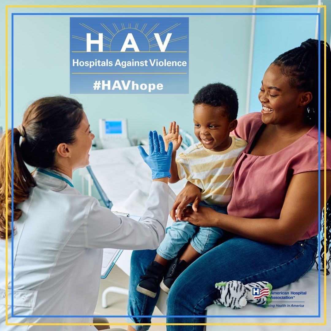 NJhospitals (@njhospitals) on Twitter photo #HAVhope focuses on the importance of coming together as a community against violence. Learn more about prevention strategies as we work to end violence in our communities together: aha.org/HAVhope <a href="/ahahospitals/">American Hospital Association</a> #HAVhope focuses on the importance of coming together as a community against violence. Learn more about prevention strategies as we work to end violence in our communities together: aha.org/HAVhope <a href="/ahahospitals/">American Hospital Association</a>