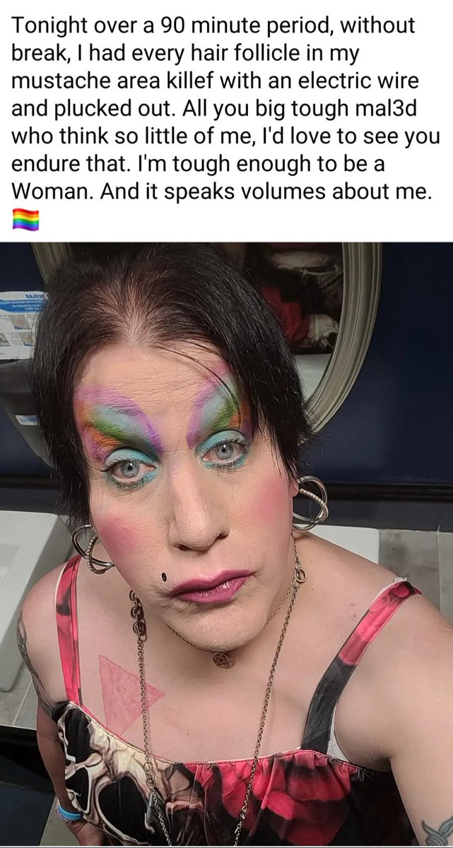 Man says that a bit of pain makes him tough enough to be a woman.