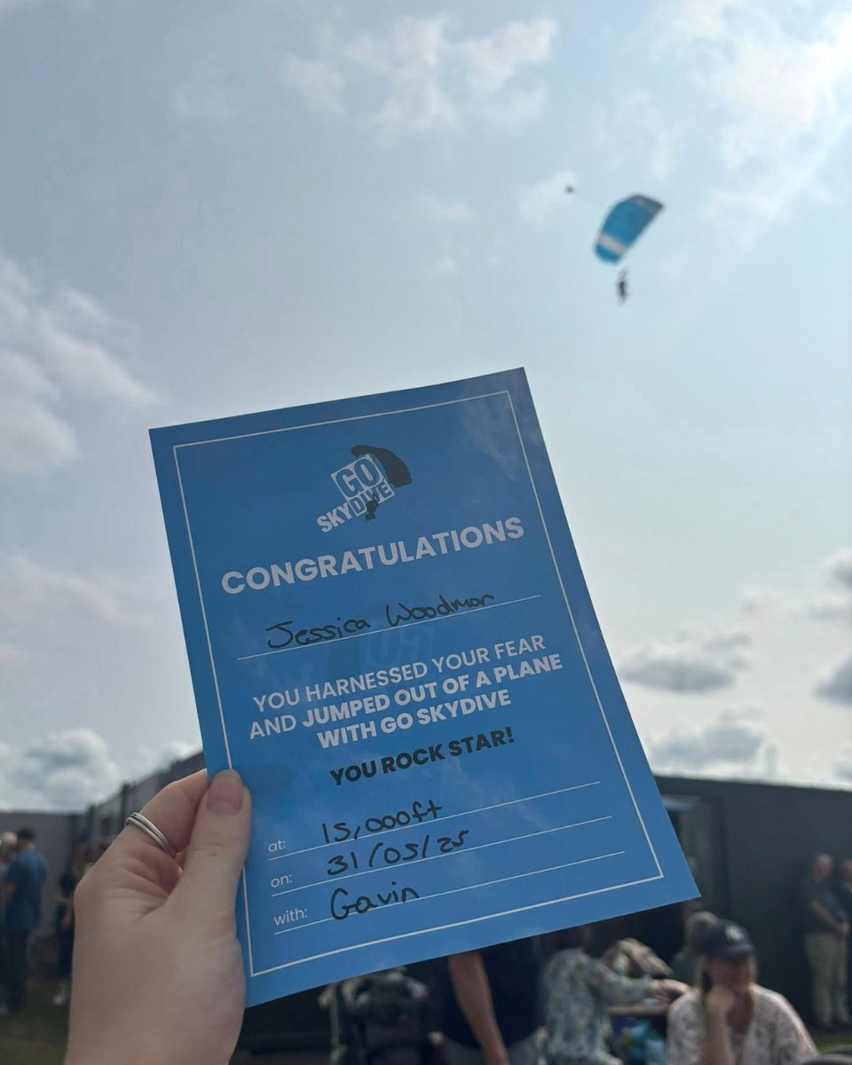 Metabolic Support UK (@wearemsuk) on Twitter photo Would you jump out of a plane for us? πͺ
Jesy Woodman did, and raised over Β£1200 for MSUK! π
Drop us a line at jonathan@metabolicsupportuk.org with your fundraising ideas! Would you jump out of a plane for us? πͺ
Jesy Woodman did, and raised over Β£1200 for MSUK! π
Drop us a line at jonathan@metabolicsupportuk.org with your fundraising ideas!