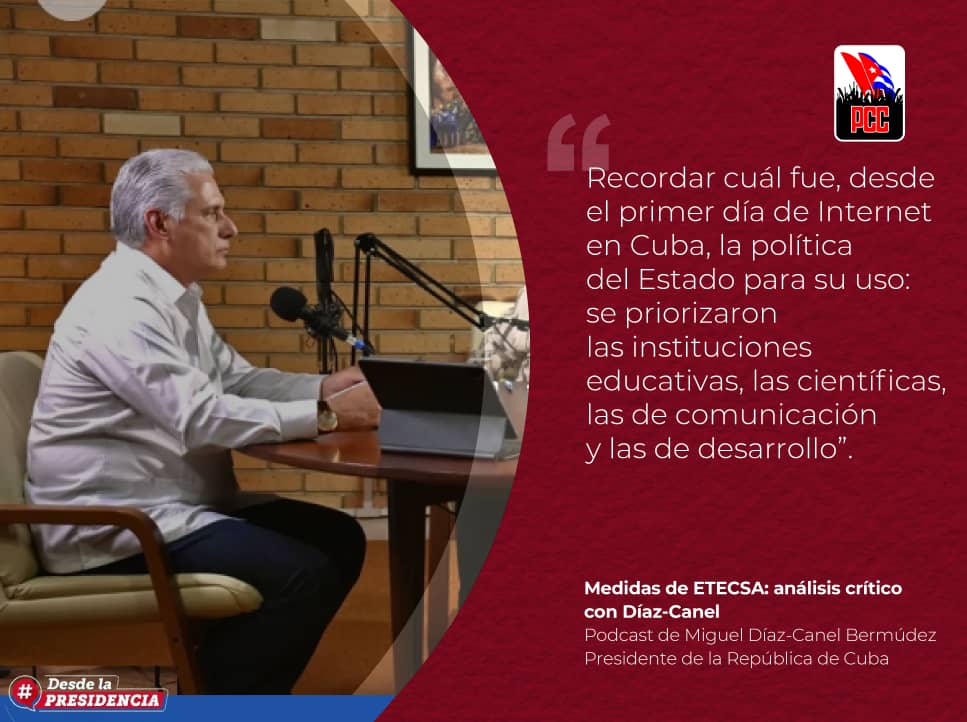 🇨🇺| Presidente <a href="/DiazCanelB/">Miguel Díaz-Canel Bermúdez</a>  en #DesdeLaPresidencia, sobre las medidas de ETECSA:

“La dirección de la Revolución jamás rehuirá el diálogo con el pueblo, porque nuestra razón de ser es justamente servir al pueblo”.

#UnidosXCuba #minal #cubaronsa