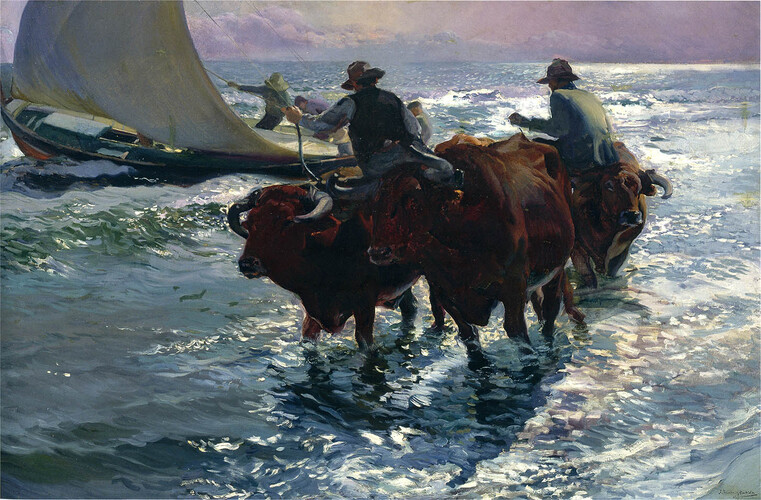 Bulls in the Sea #artbots #sorolla