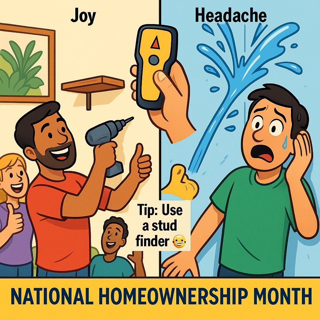 BobWiltse's tweet image. June 6: 🔨 Joy: Installing that DIY shelf and impressing all your friends. Headache: realizing you drilled into a hidden pipe. 😂 Tip: Use a stud finder (and avoid unexpected indoor fountains). #DIYFails #NationalHomeownershipMonth #ConcordMA #RaveisConcord