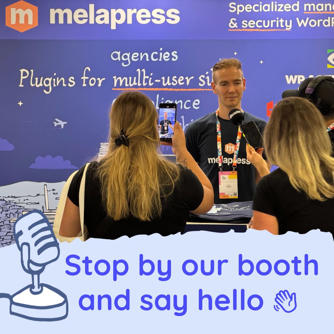 Our Marketing Manager <a href="/BramVergouwen/">Bram Vergouwen</a>  stealing the spotlight with <a href="/freemius/">Freemius</a> at our #WCEU2025 booth in Basel! Follow <a href="/freemius/">Freemius</a> to catch the full scoop. Got WordPress security or management questions? Swing by the Melapress stand for a chat! #WordCampEurope #WCEU #wordpress