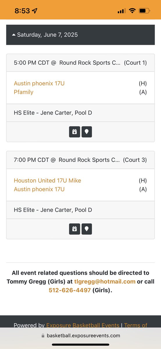 Phoenix Select (@phoenixselect) on Twitter photo Austin Phoenix 17U schedule for this Saturday at RRSC in the TJ Showcase‼️Two more games on Sunday!
<a href="/girlzprepreport/">Girlz Prep Report</a> <a href="/PGHTexas/">Prep Girls Hoops Texas</a> Austin Phoenix 17U schedule for this Saturday at RRSC in the TJ Showcase‼️Two more games on Sunday!
<a href="/girlzprepreport/">Girlz Prep Report</a> <a href="/PGHTexas/">Prep Girls Hoops Texas</a>