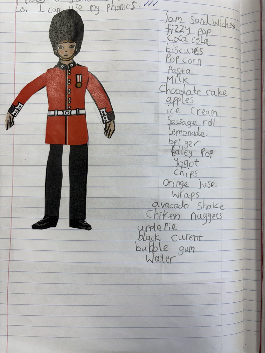 latimerprimary's tweet image. Well if Paddington keeps a marmalade sandwich under his hat, what could the king’s guard keep under his busby? ?? 
Here are some great suggestions from #ClassKB #eager