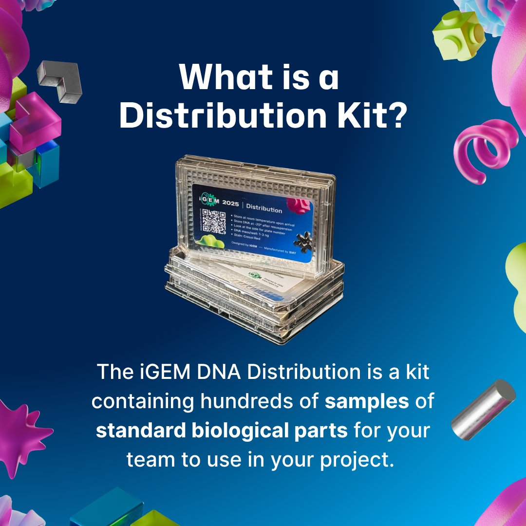 iGEM's tweet image. Distribution Kits have started shipping out to teams all around the world! While you’re waiting for your kit to arrive, check out this guide to learn what it is, what it contains and how to use it.