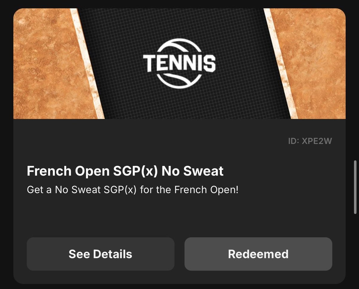 MSUKB_Bets's tweet photo. DraftKings Tennis French Open No Sweat SGP - would play up to 2.4u https://t.co/OYnUTqWBvT