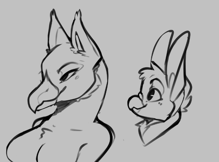 Doodling? FOOORR MMEE??? Working on two sketches