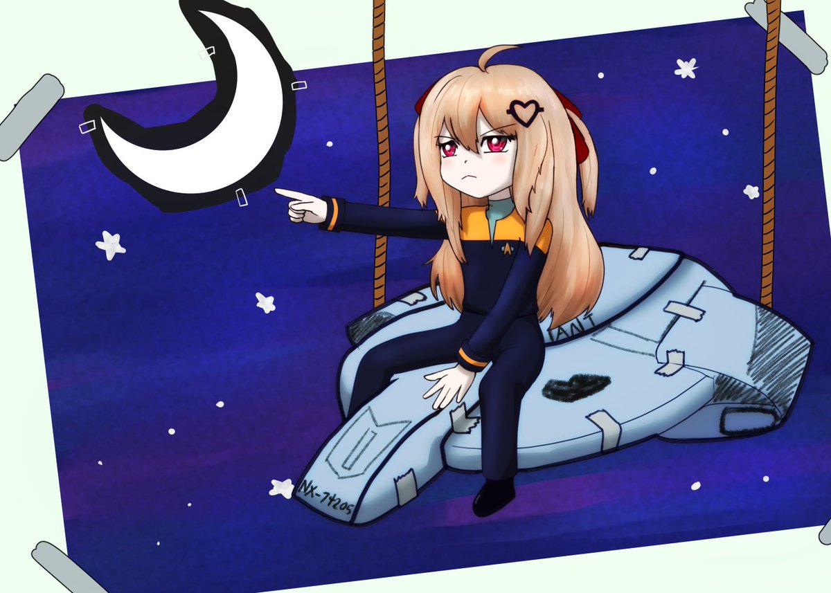 #EvilNeuro says DS9 is her favorite. #heartheartart