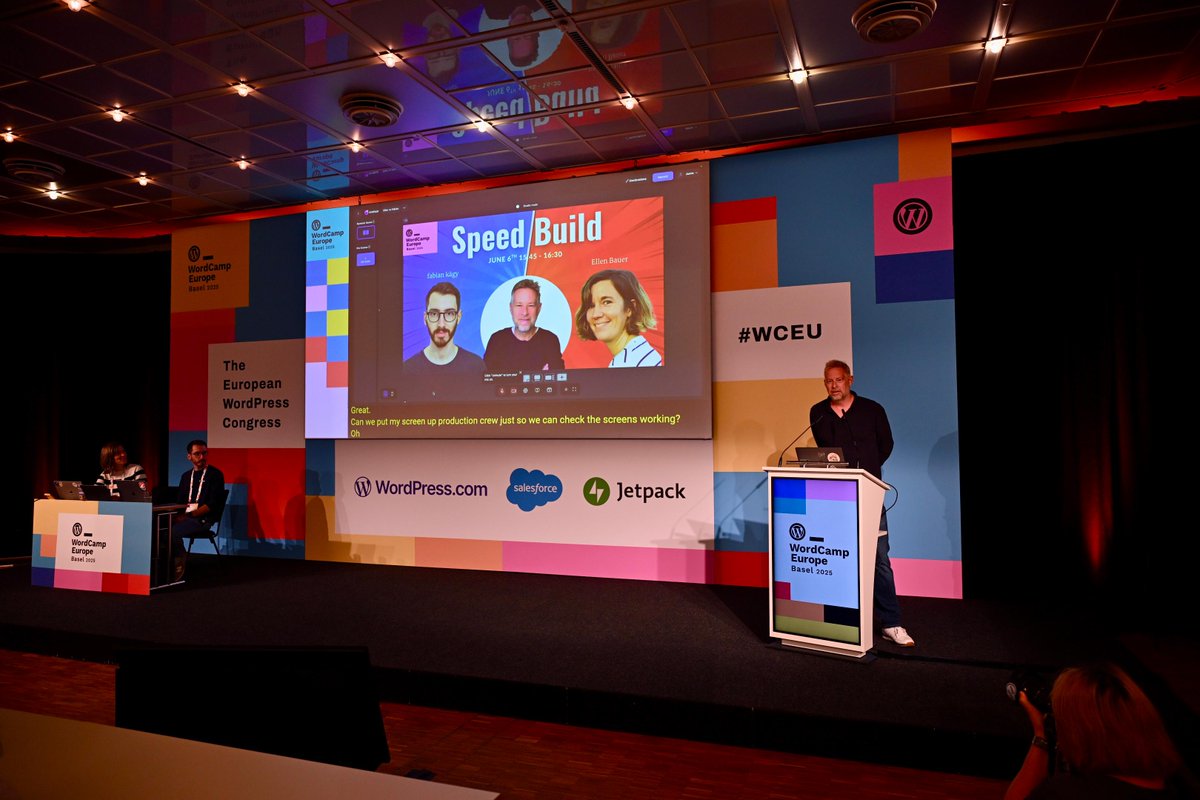 WordCamp Europe (@wceurope) on Twitter photo We watched two people battle against the clock – and each other – to replicate a website design in just 30 minutes, in the <a href="/pootlepress/">Jamie Marsland - Head of WordPress YouTube ❤️</a> speedbuild workshop. #WCEU #WCEU2025 #WordCampEurope We watched two people battle against the clock – and each other – to replicate a website design in just 30 minutes, in the <a href="/pootlepress/">Jamie Marsland - Head of WordPress YouTube ❤️</a> speedbuild workshop. #WCEU #WCEU2025 #WordCampEurope