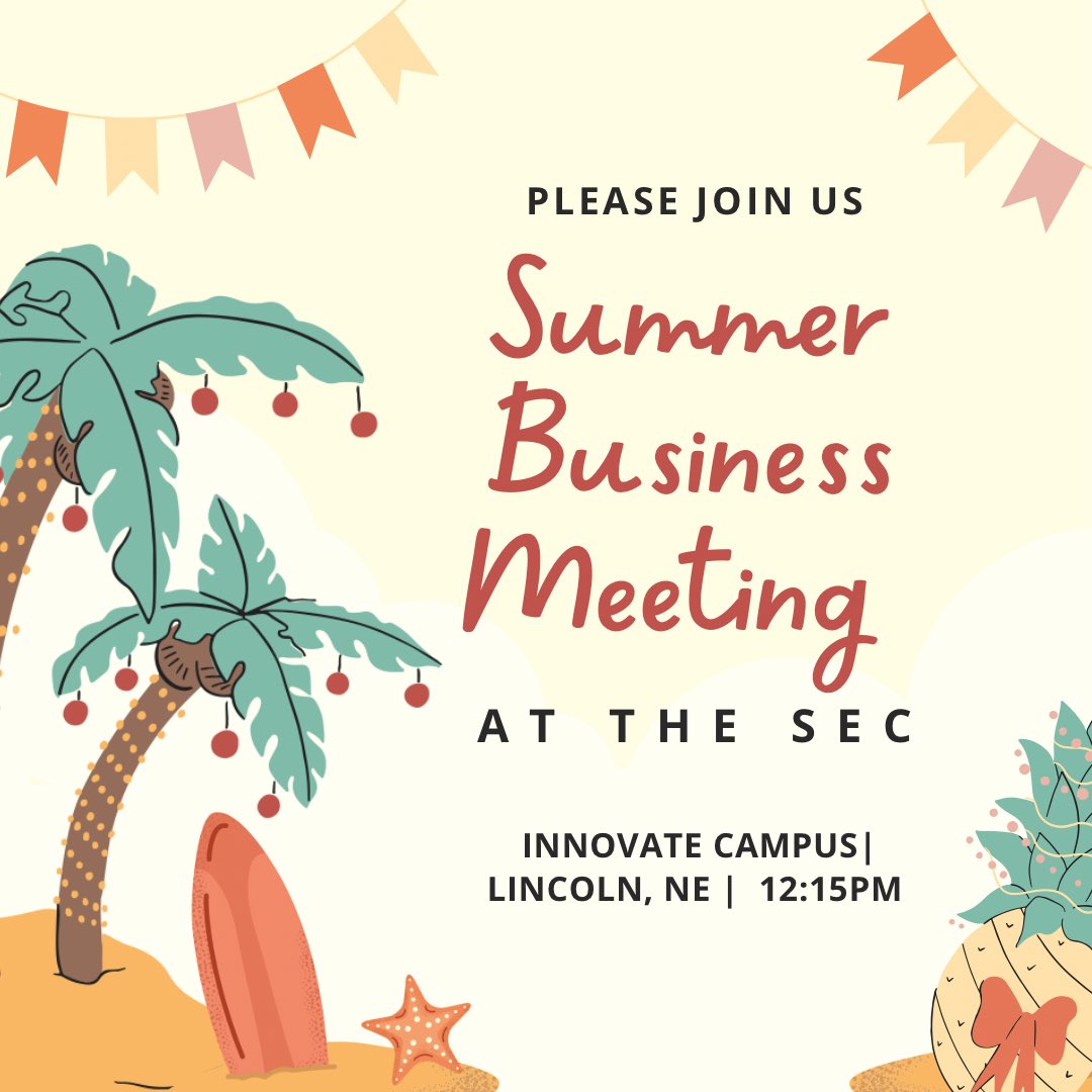 Don’t miss out on the CECs prize giveaway at the business meeting! You must be present at the meeting to take home the prizes!